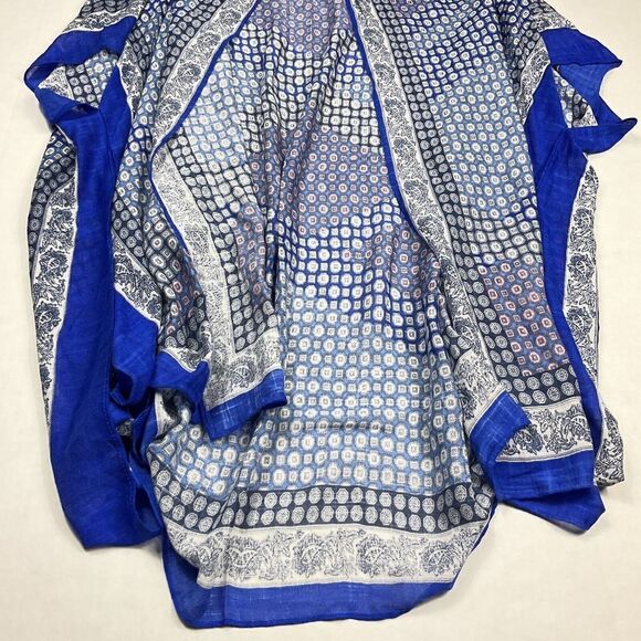 Tahari Womens Cardigan Caftan Printed Coverup Short Sleeve Lightweight One Size - Picture 2 of 9